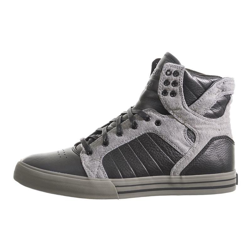 Zapatillas Altas Supra Argentina Hombre - SKYTOP Negras Gris (WUBVF-0418)